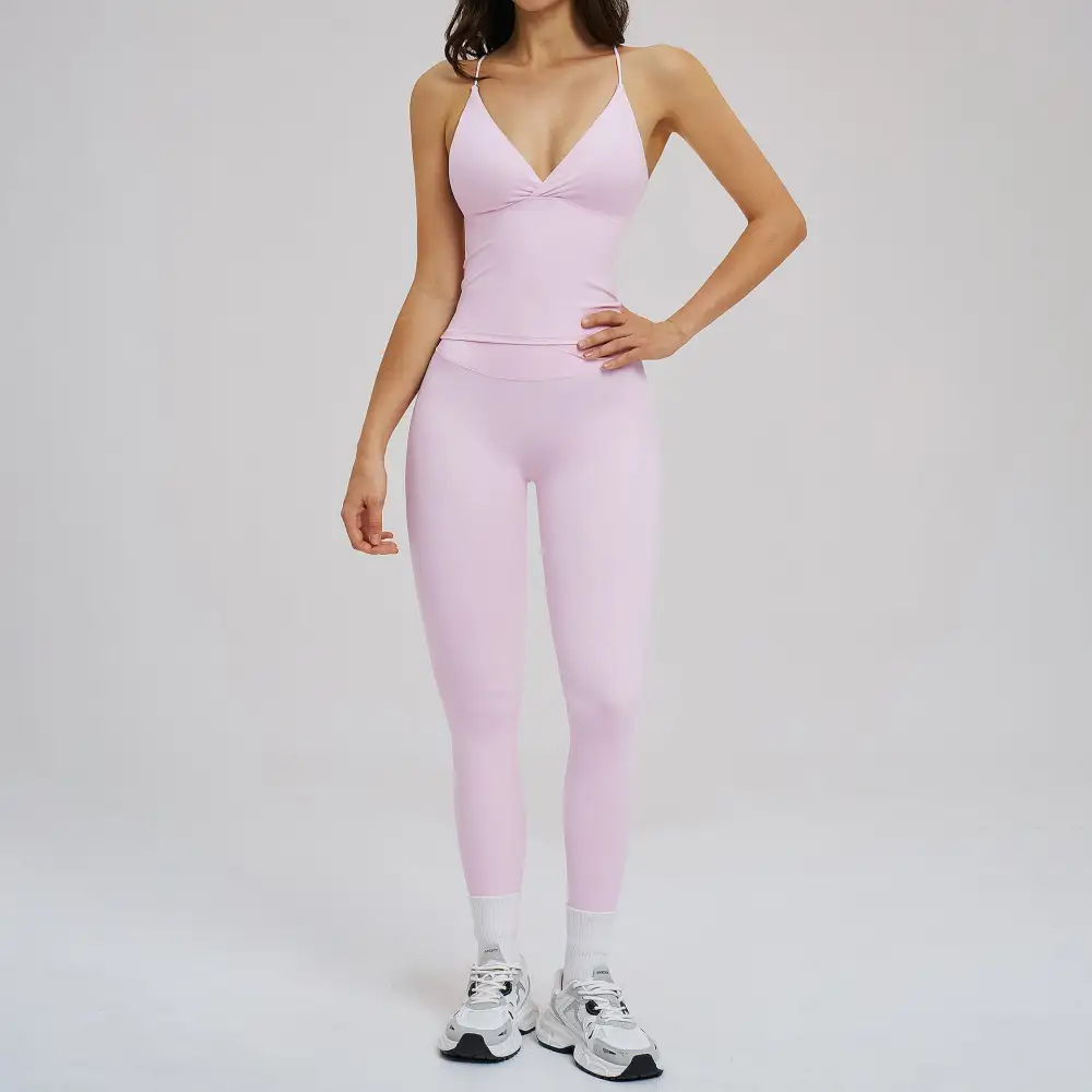 Brushed Backless Vest and Leggings Active Set