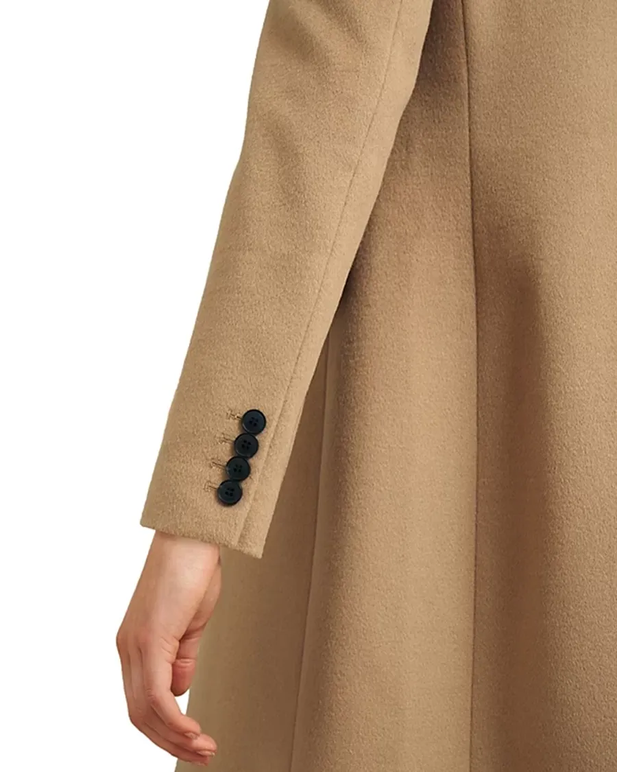 Flap Pockets at Front Wool Coat