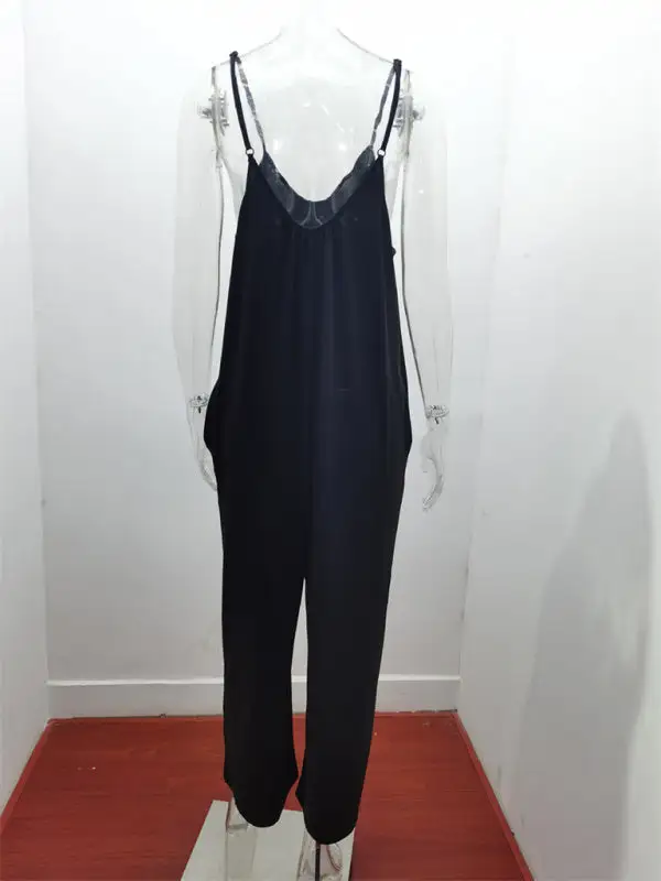 Trousers Clean Side Pocket Loose Spaghetti Accessory