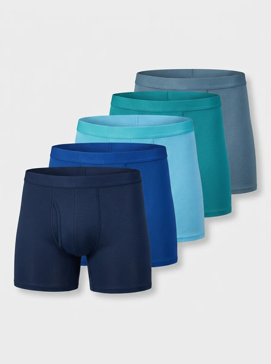 Men's Gradient Mesh Breathable 6-Pack Boxer Briefs