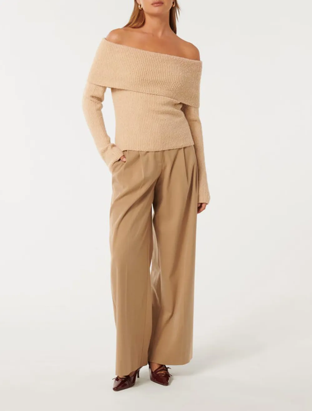 Folded Neck Sweater