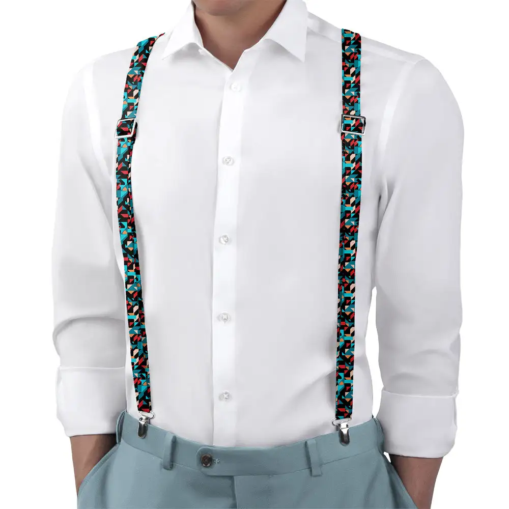 Seventh Sense Geo Pattern Suspenders