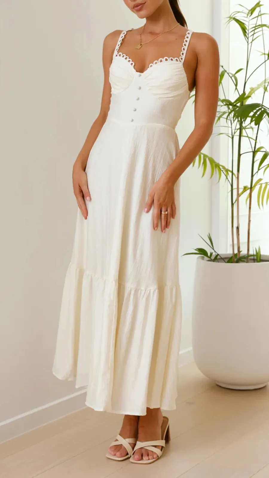 Front Button Detailing Dress