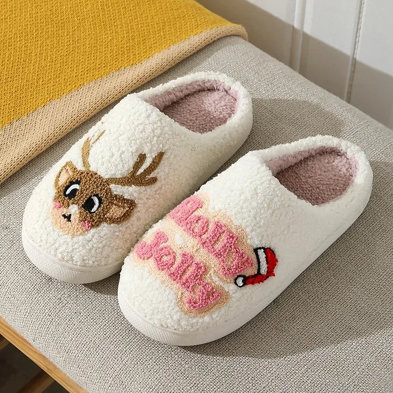 🏷️ 🎅 Holiday Special – 40% OFF! 🎁 Women & Men Christmas Slippers – Memory Foam Warm House Shoes  Cozy • Fuzzy • Festive • Indoor & Outdoor Comfort