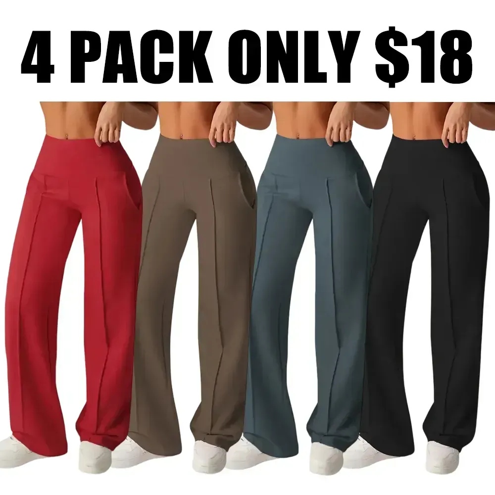 Women's Wide Leg High Waist Sweatpants with Pockets | Sporty Casual Style