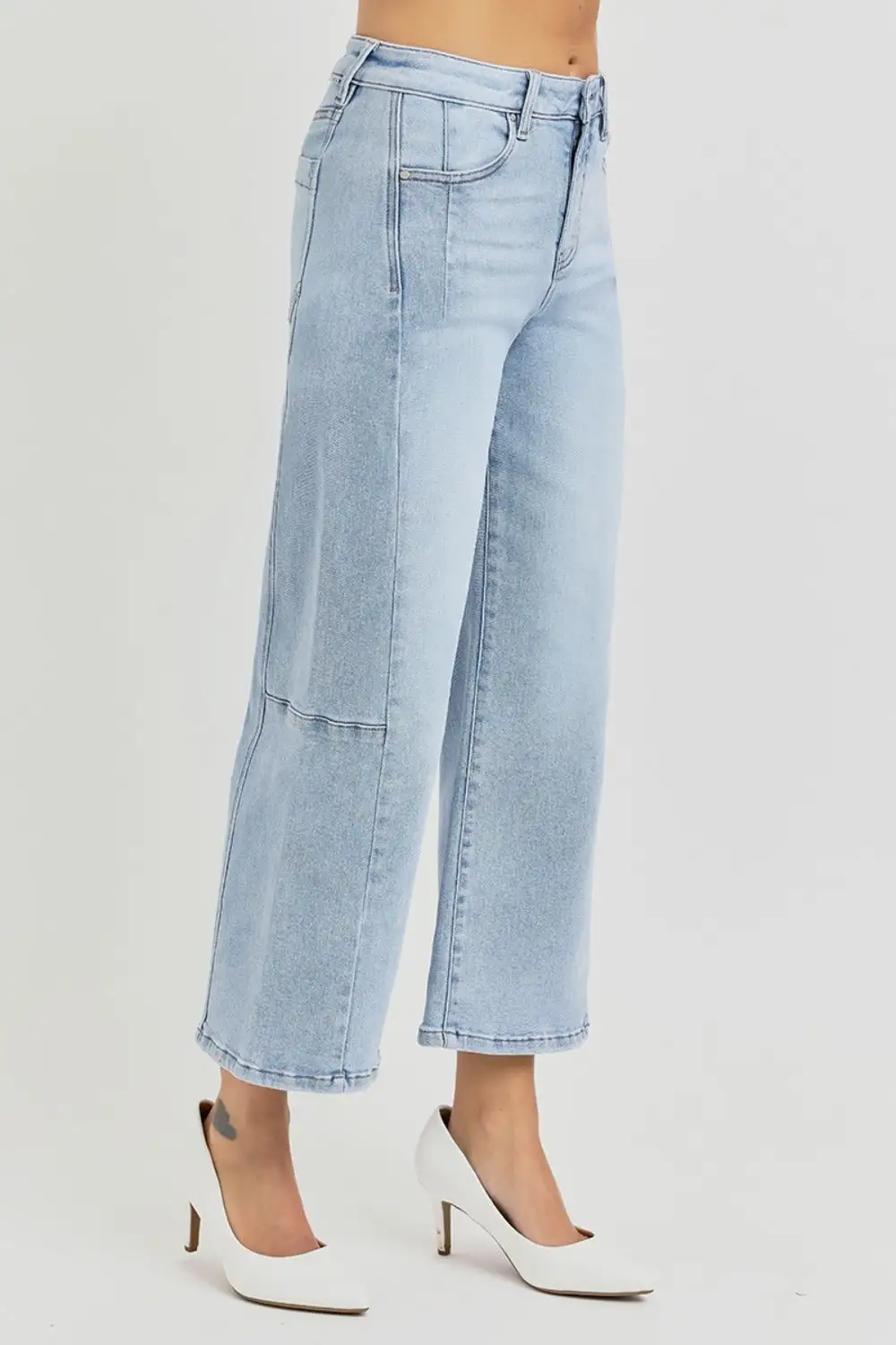 Tiered Breezy Denim Jeans