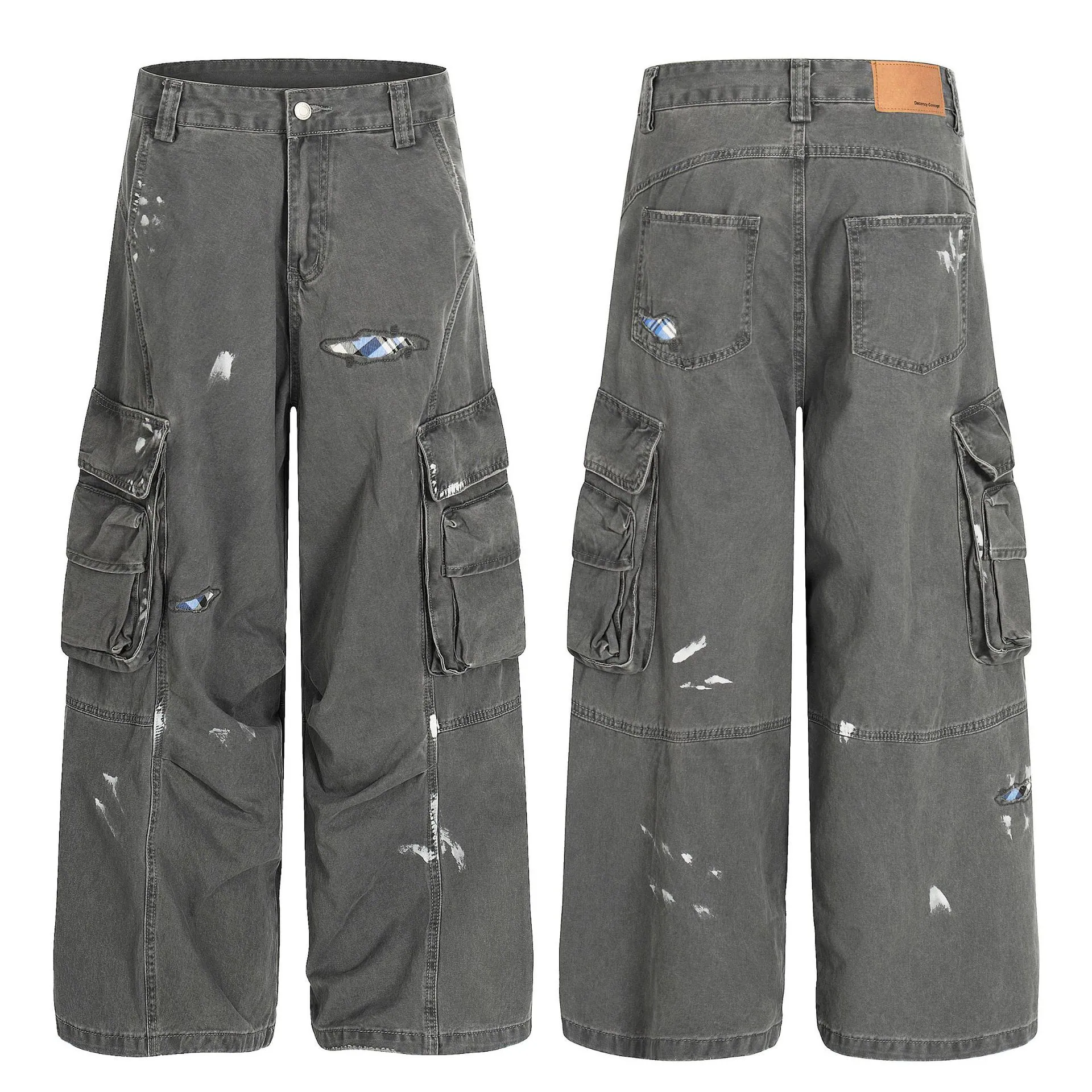 Distressed Loose Cargo Pants