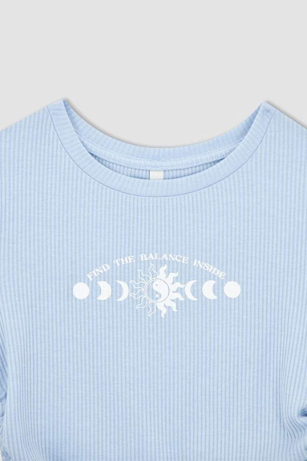 Slim Fit Short Sleeve Mystic Slogan Print Crop T-Shirt