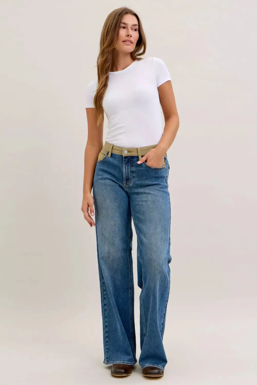 Soft Straight Leg Denim Jeans