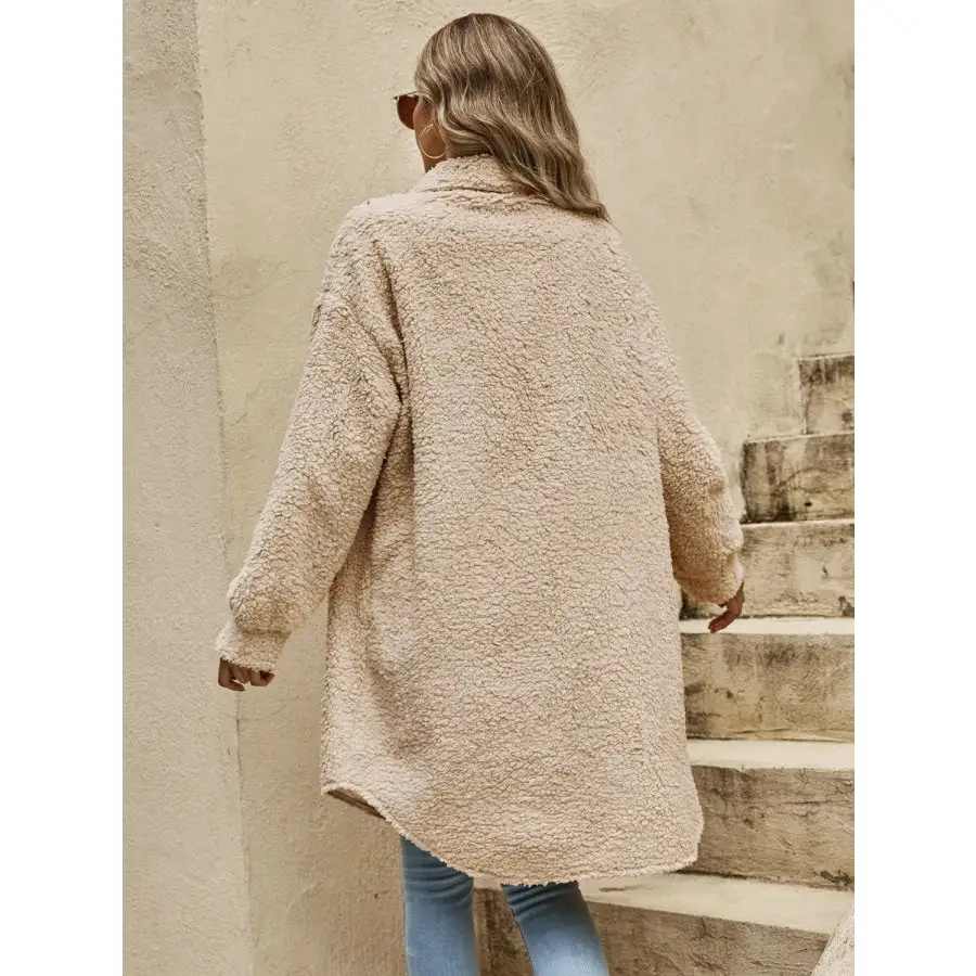 Collared Button Down Coat Jacket