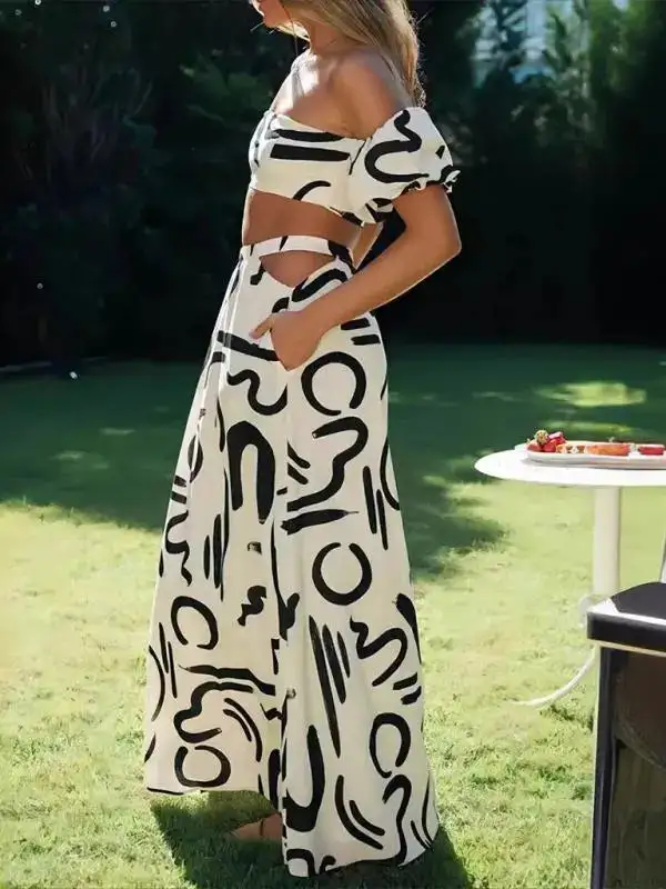 Puff Sleeve Printed Coordinated Set