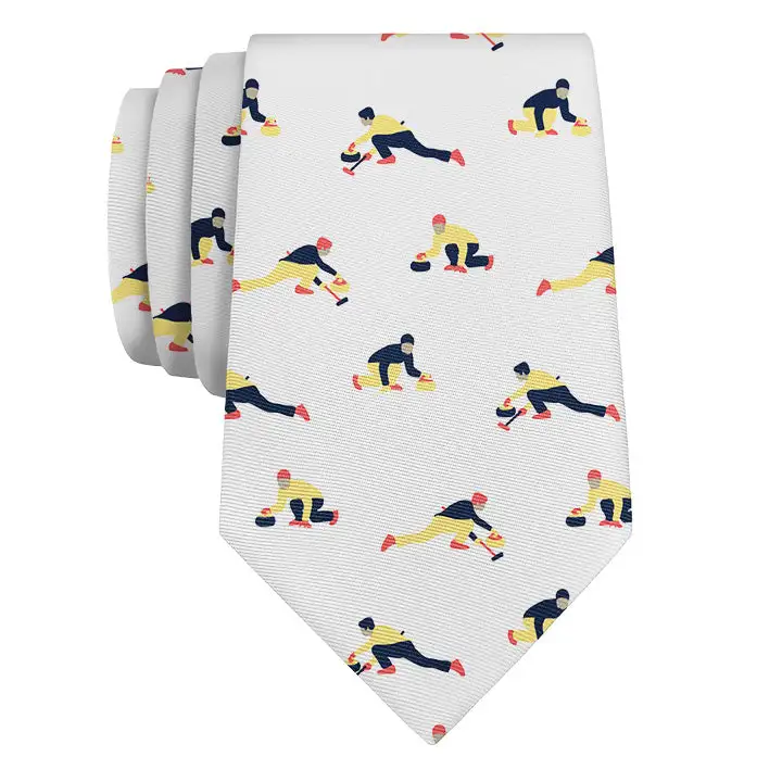 Curling Pattern Necktie