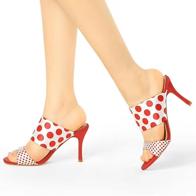 Rosalia Satin Red Stiletto Sandals