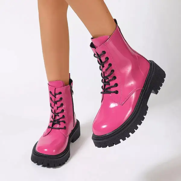 Lace Up Platform Combat Boots