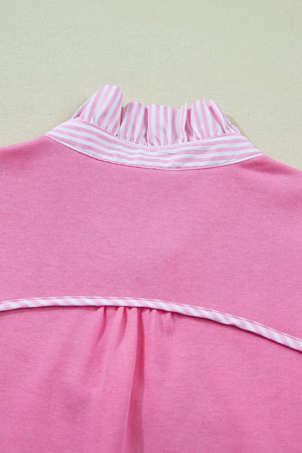 Striped Frilled Collared Blouse