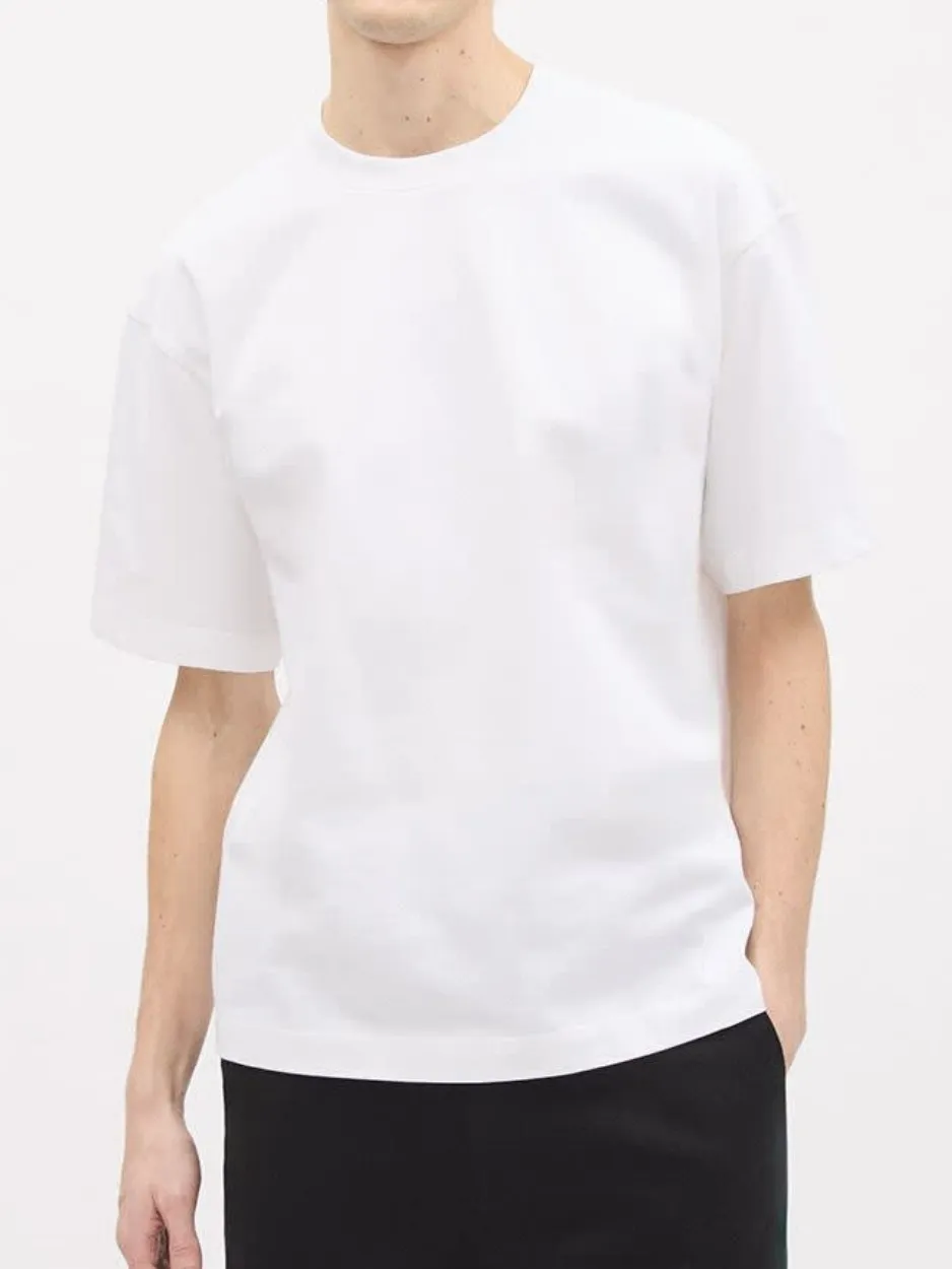 Bright White Oversized Short-Sleeve Crew-Neck Tee