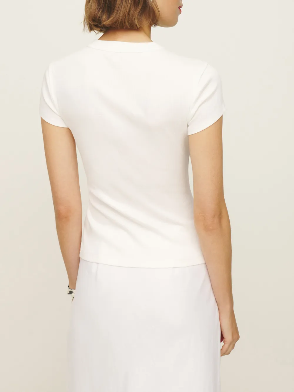 Button Front Knit Crop Top