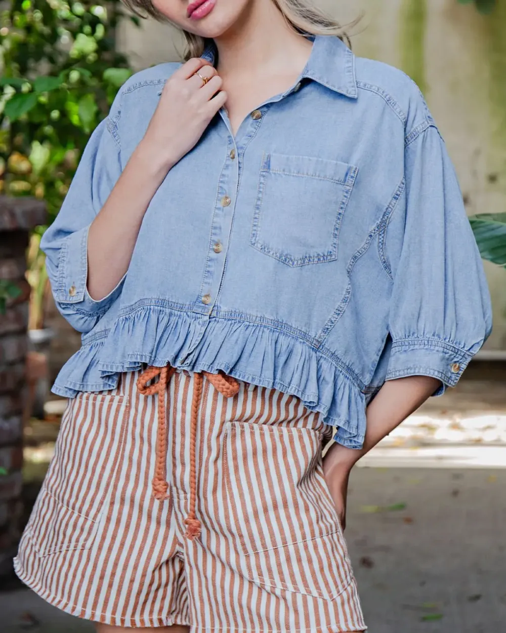 Ruffled Hem Top