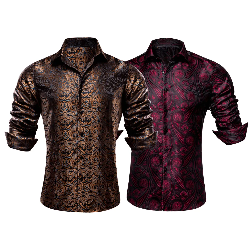 Tailored Paisley Silk Casual Shirt