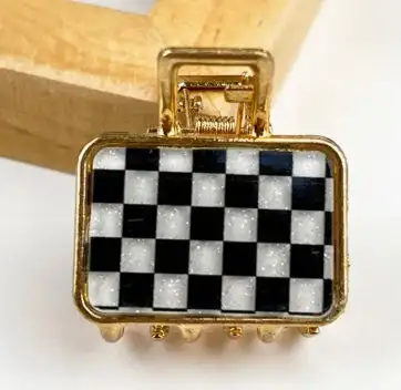 Mini Suitcase Square Hair Claw Clip