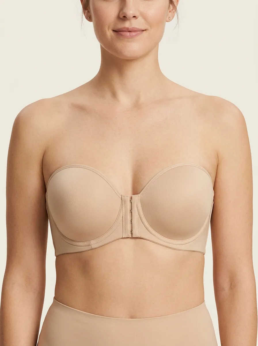 Women's Structured-Cup Front-Closure Strapless Bra