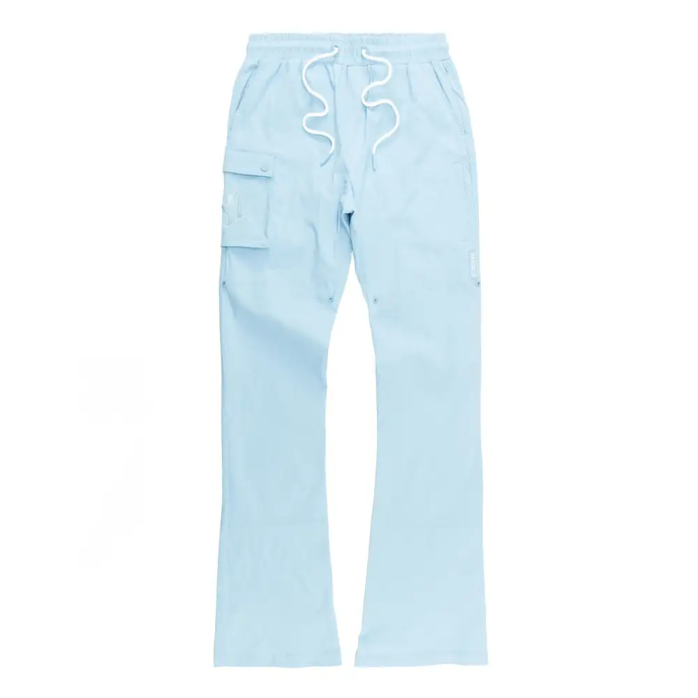 Pocketed Nylon Pants Blue