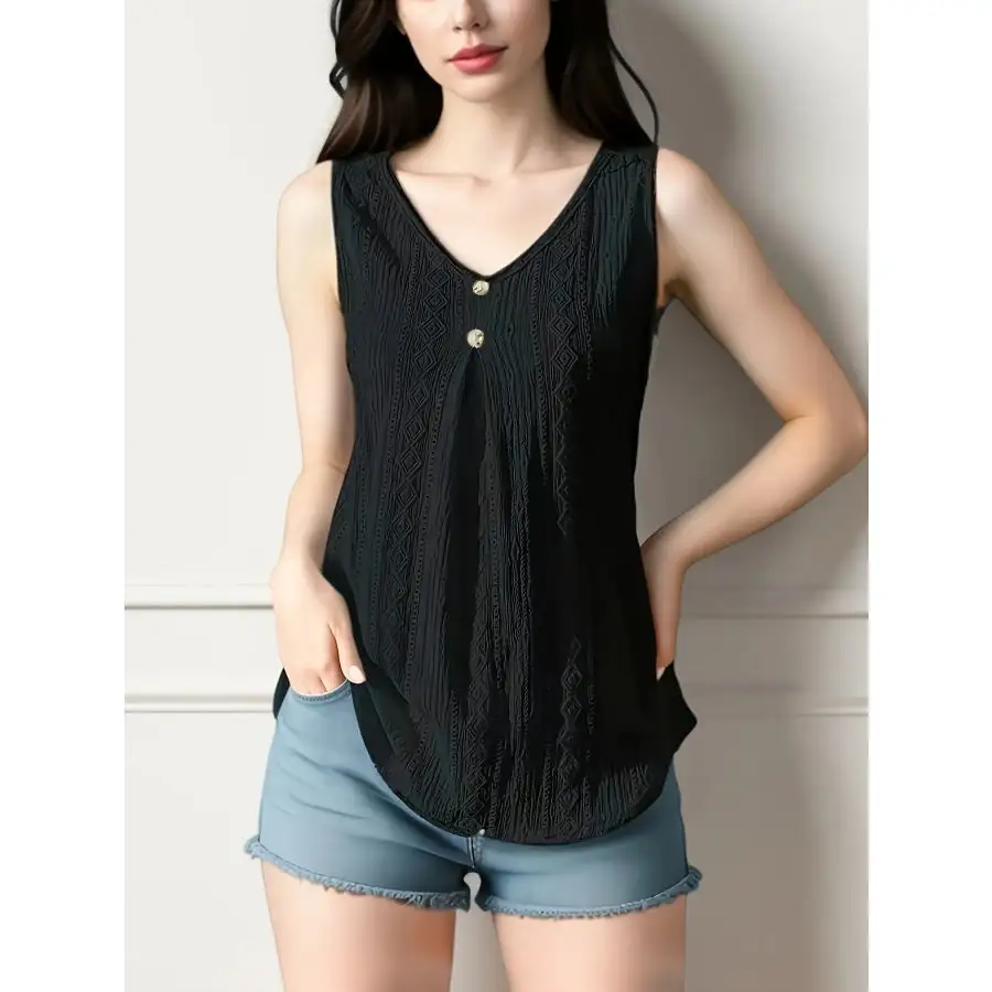 Lace V Neck Tank