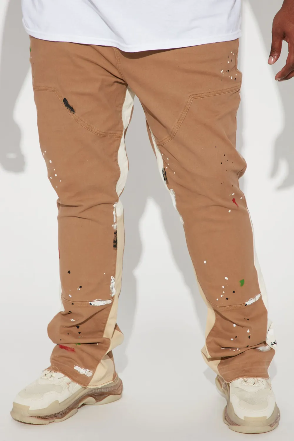 Art Graphic Slim Stacked Flared Pants