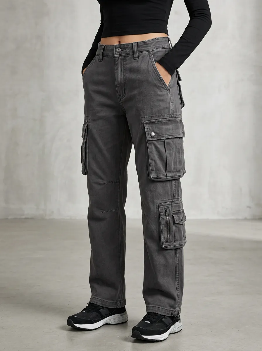 Core Multi Pocket Activewear Women's Multi Pocket Cargo Pants
