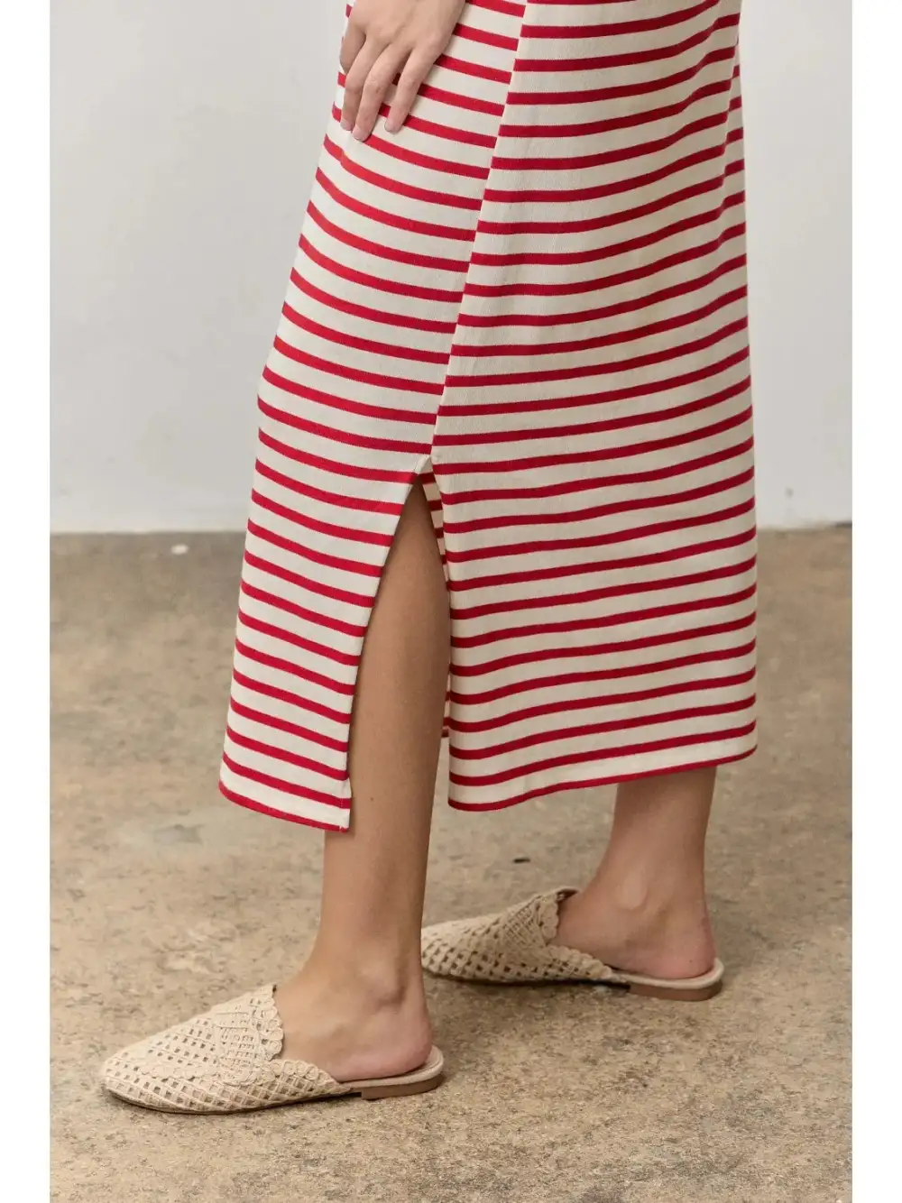 Striped T Shirt Midi Dress