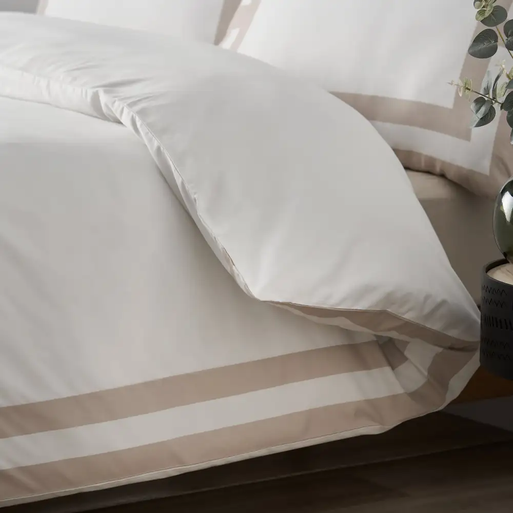Calm Bedroom Printed Linen Duvet Cover Set