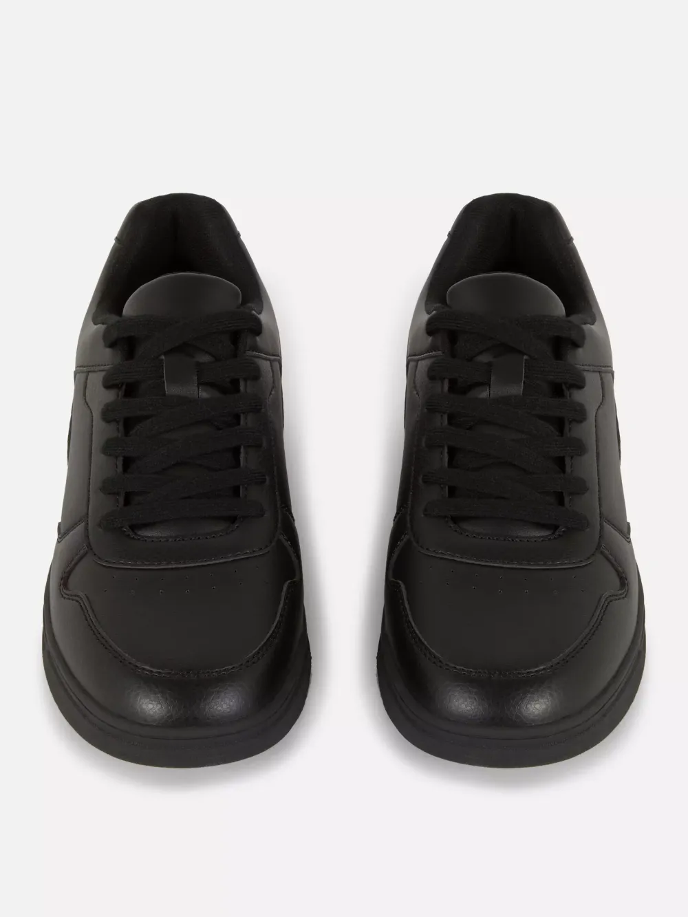 Classic Shiny Waterproof Round Head Lace-Up Sports Shoes
