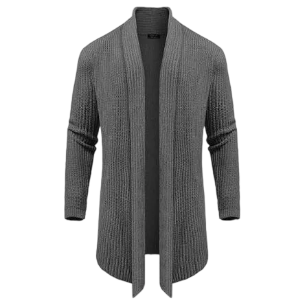 Men’s Shawl Collar Knit Drape Cardigan