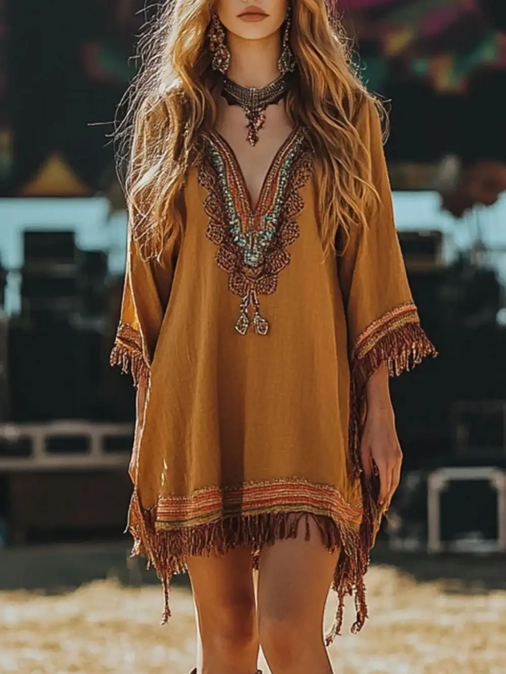 Fringe Mini Dress