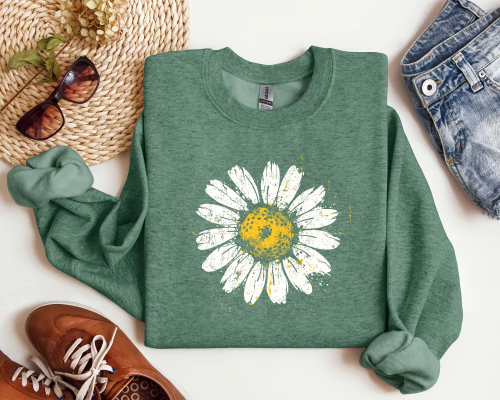Daisy Graphic Crewneck Sweatshirt