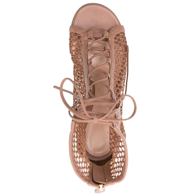 Celestine Lace-Up Chunky Heels