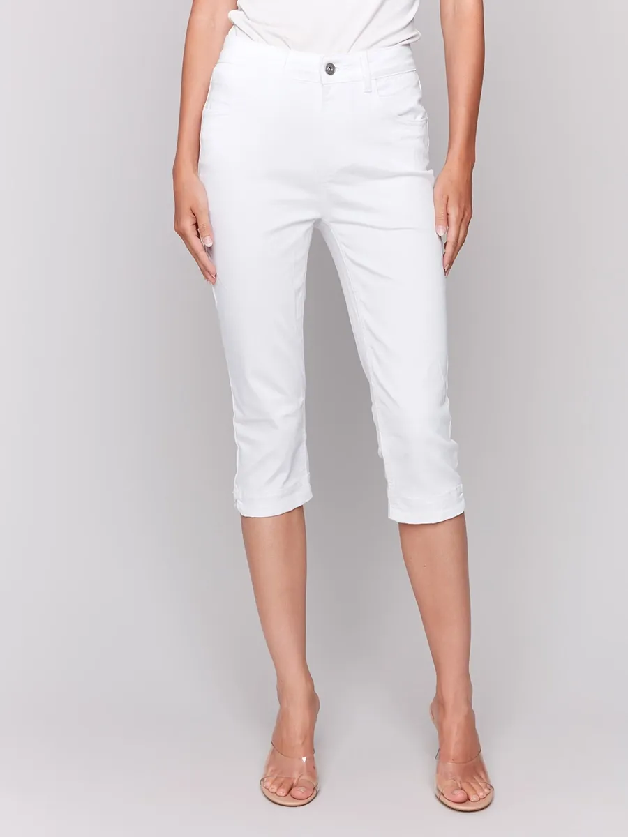 Women's Breathable Cotton Twill Cropped Pants