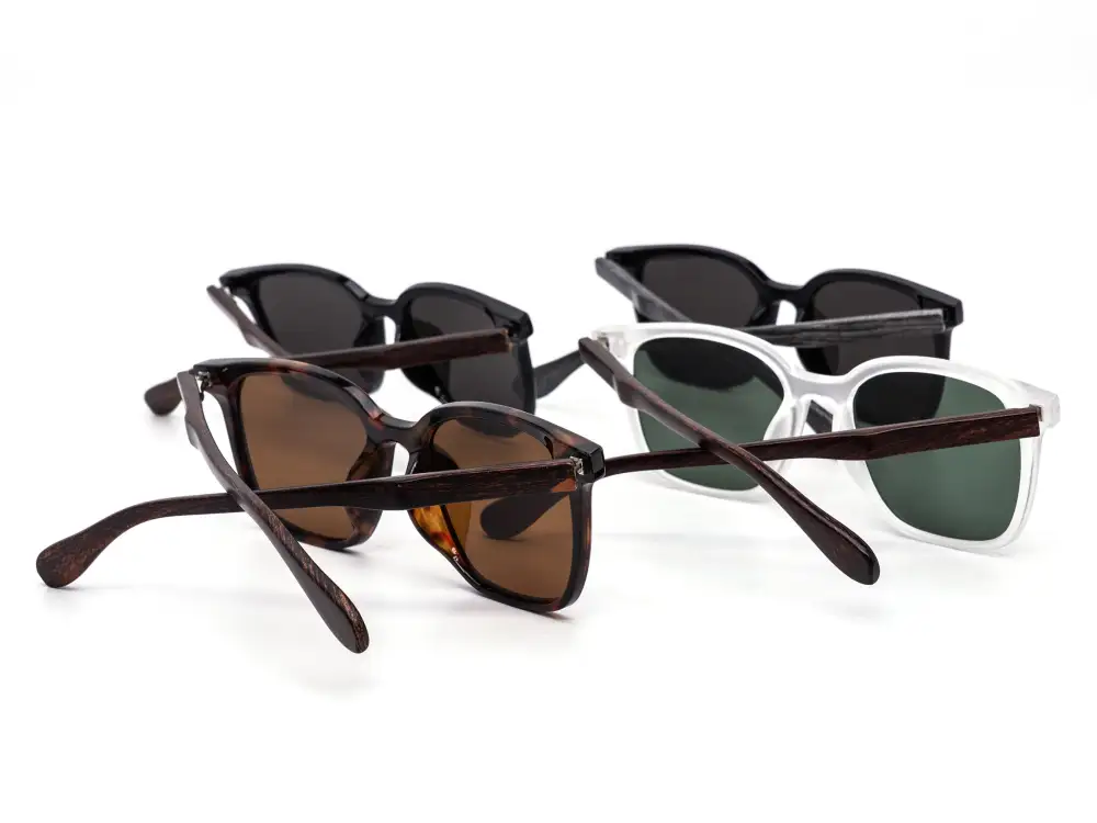 12-Pack Tortoise Classic Wayfarer-Style Wood Accent Sunglasses