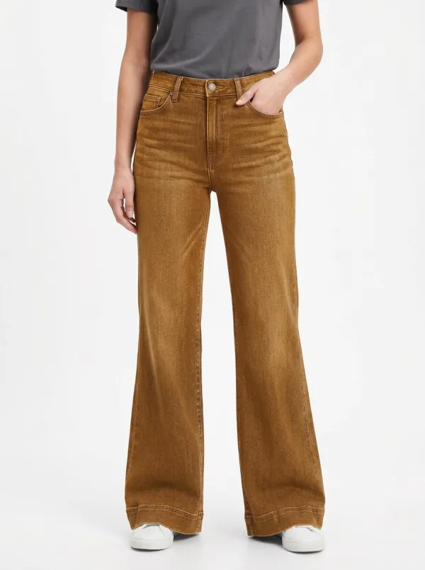 Women's Vintage Wash High-Rise Wide-Leg Jeans