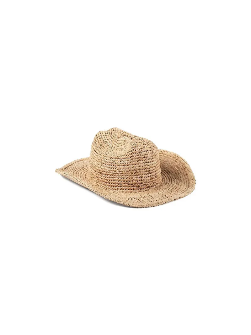 Cowboy-Style Woven Straw Hat