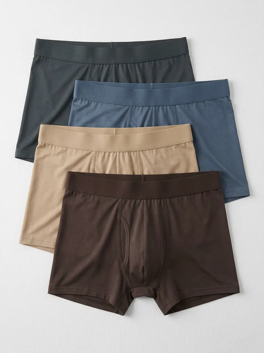 Daily Wardrobe Men' Four Pack Boxer Briefs
