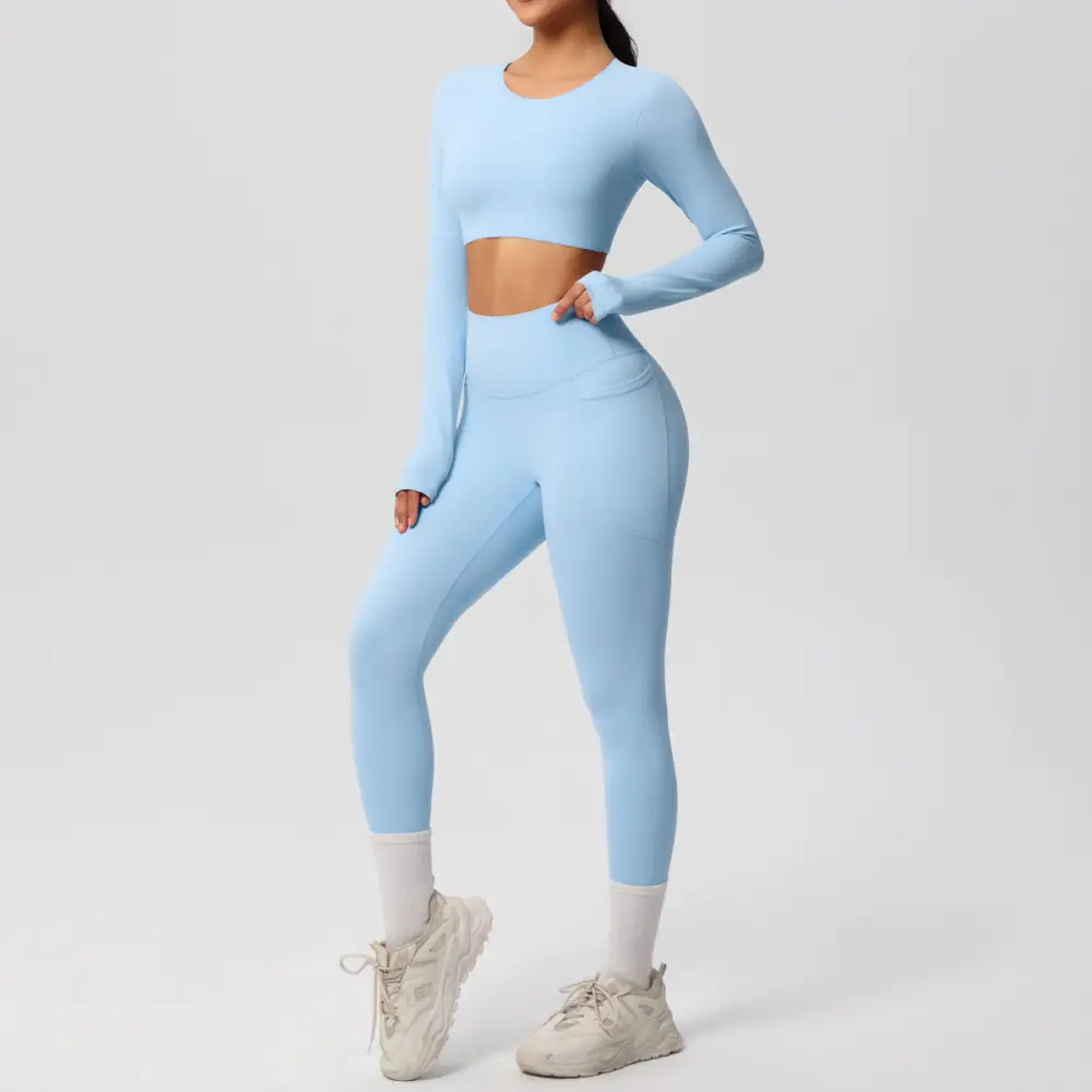 Brushed High-Waist Two-Piece Activewear Active Set