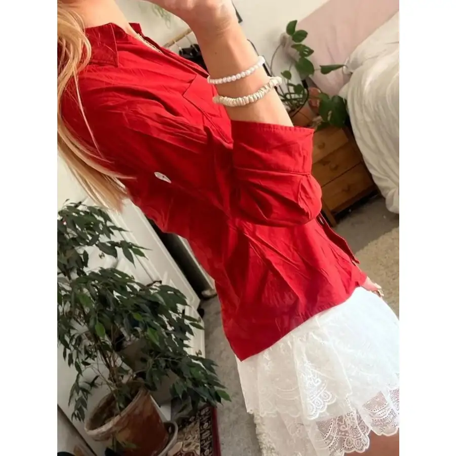 Collared Neck Button Down Shirt