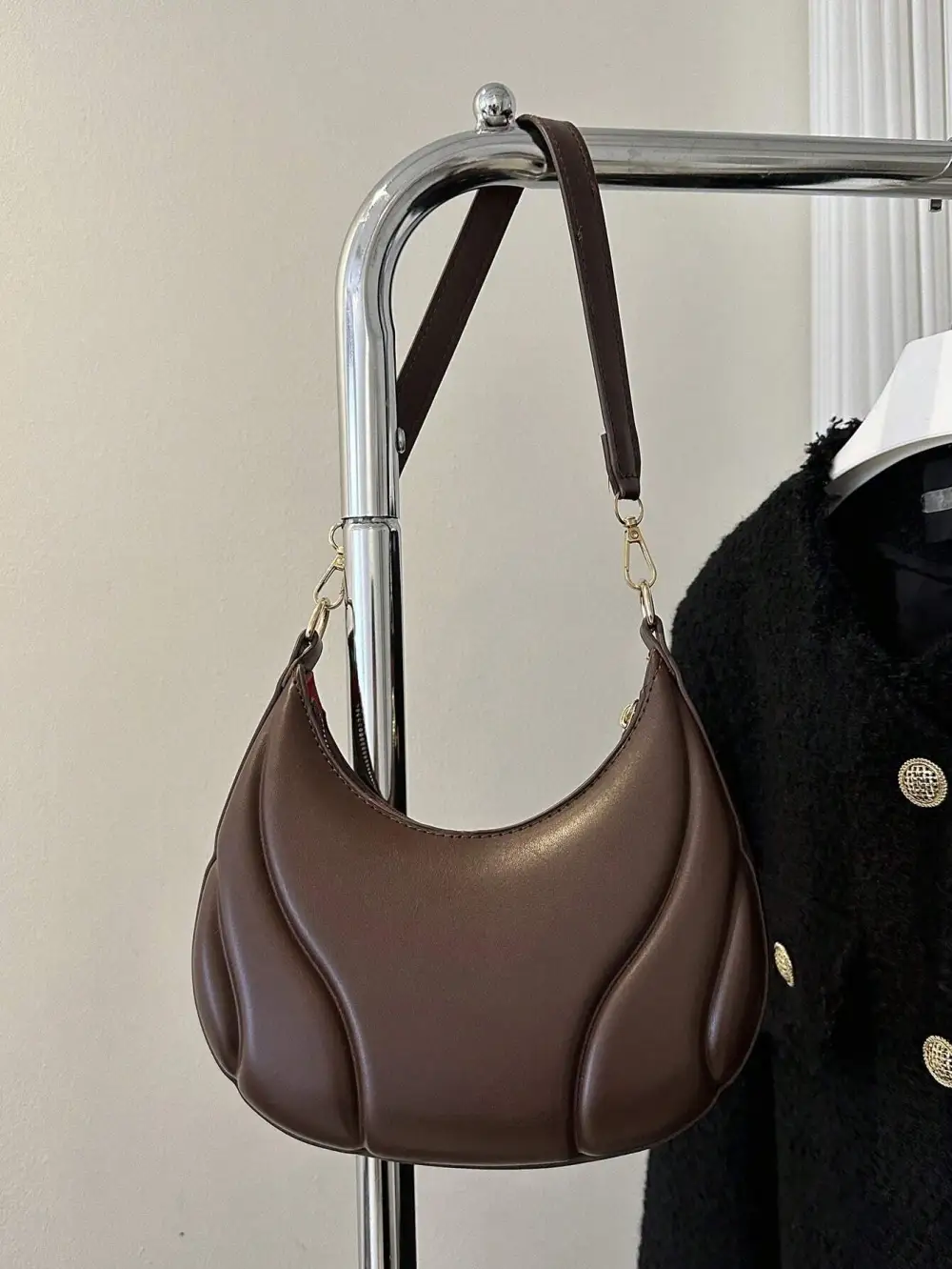PU Leather Polyurethane Plaid Shoulder Bag