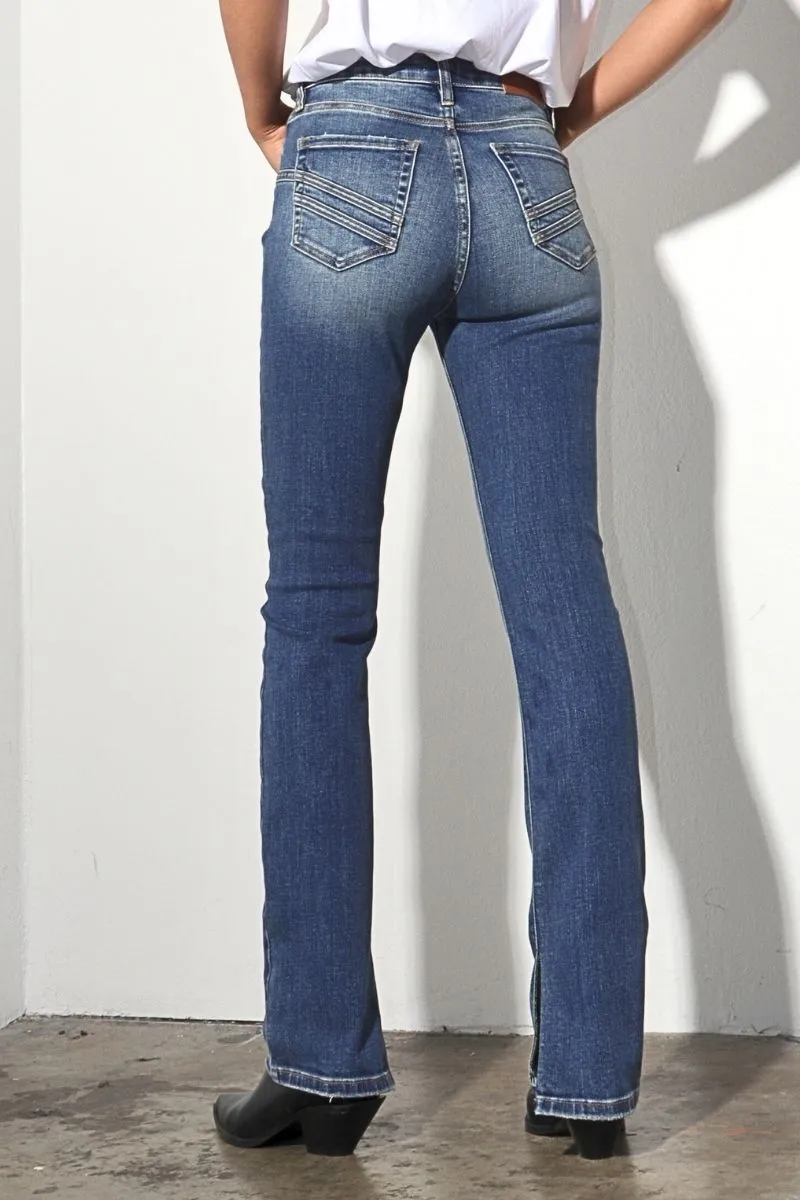 High Rise Bootcut Stretch Denim Jeans