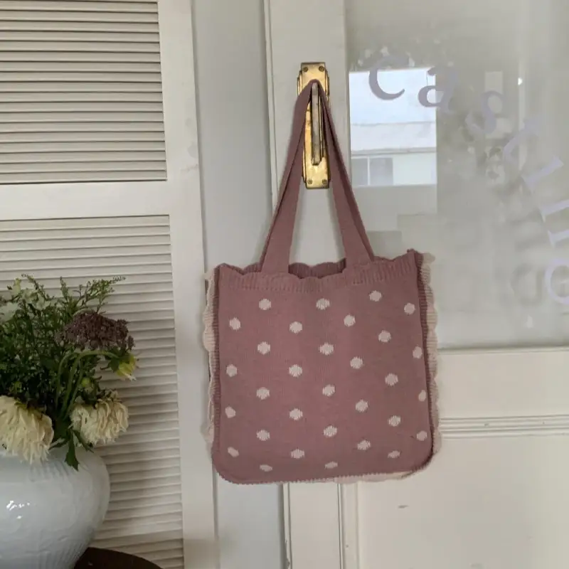 Crochet Tote Bag Simple Wool Bag