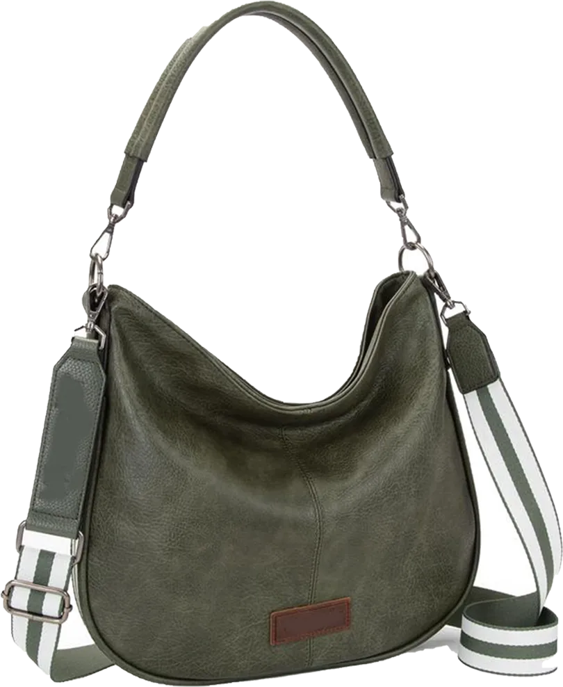 Hobo Bags Large Crossbody Bags for Women – Shoulder Purses with Striped Cotton Straps 🔥 Limited-Time Offer — 50% OFF