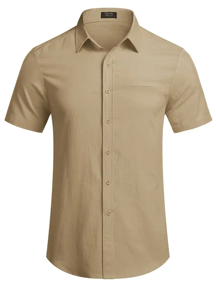 Casual Linen Button Down Shirt