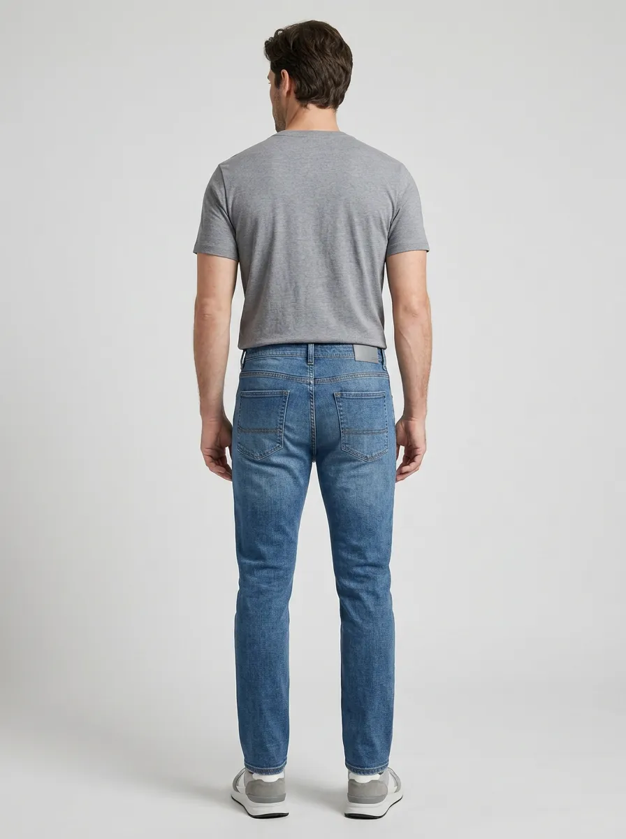 Men's Geometric Stretch Classic Fit Jeans