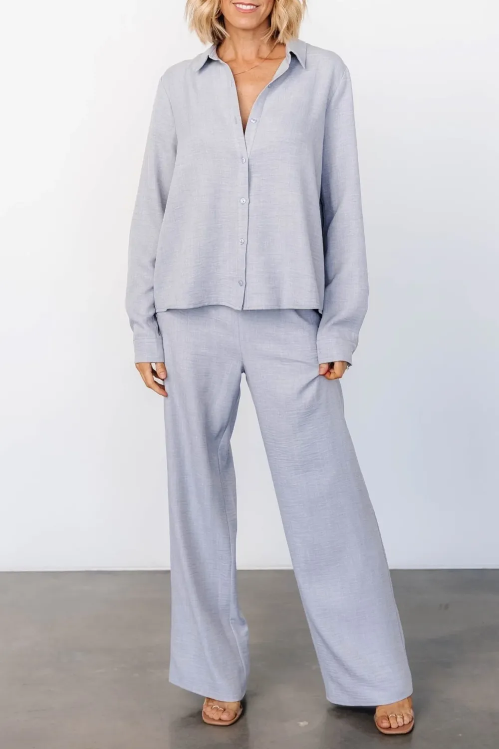 Soft And Comfortable Breathable  Blue Gray Pants